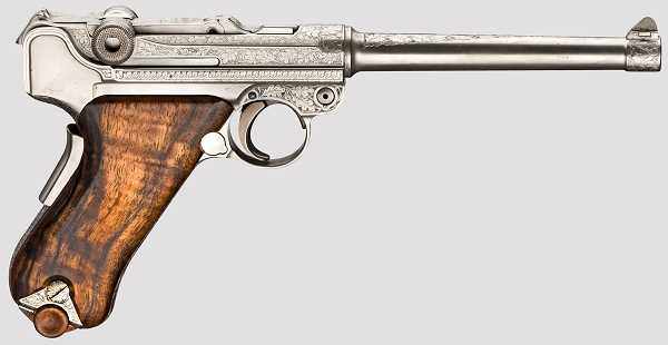 Parabellum Mauser Mod. 06/73, graviert, mattvernickelt, im Koffer Kal. 9 mm Luger, Nr. 1146.94. - Image 2 of 3