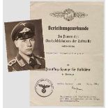 Feldwebel Heinrich Meyer - Dokumentengruppe zur Frontflugspange für Aufklärer und Stalingrad