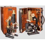 Zwei Mikroskope der Firma R. Winkel/Göttingen bzw. Reichert/Wien, um 1900 Jeweils Stand-Mikroskop