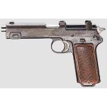 Pistole Automat Mod. 1912, Steyr Kal. 9 mm Steyr, Nr. 7694d. Nummerngleich bis auf den Lauf,