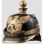Helm für Offiziere um 1900 Aus alten und neuen Teilen unrichtig zusammengestellter Helm. Schwarz