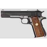 Colt Mod. 1911 A1 Kal. .45 ACP, Nr. 1546571. Blanker Lauf. Siebenschüssig. Dt. Beschuss. Fertigung