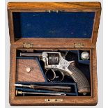 Revolver Tranter im Kasten Kal. .230 RF, Nr. 32826. Oktogonlauf, Länge 2.5", Unterseite