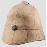 Tropenhelm für Mannschaften der k. u. k. Armee um 1916 Korkkorpus mit beigem Baumwollbezug.