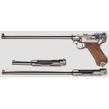 Parabellum Mauser, Sonderausführung mit zwei Wechselläufen, im Koffer Kal. 9 mm Luger, Nr. 11.