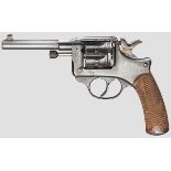 Revolver Mod. 1892, Commercial Kal. 8 mm Lebel, Nr. H7110. Nummerngleich. Blanker Lauf.