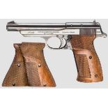 Walther Olympia-Pistole, "Jägerschaftsmodell" Kal. .22 l.r., Nr. 6894. Nummerngleich. Blanker