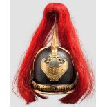 Helm für Angehörige der "Guardia Civica Pontificia" aus dem Pontifikat Pius IX. (1846-78) Schwarz