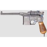 Mauser C 96 "Wartime Commercial", mit kaiserlicher Abnahme und Kasten Kal. 7,63 mm, Nr. 410299.