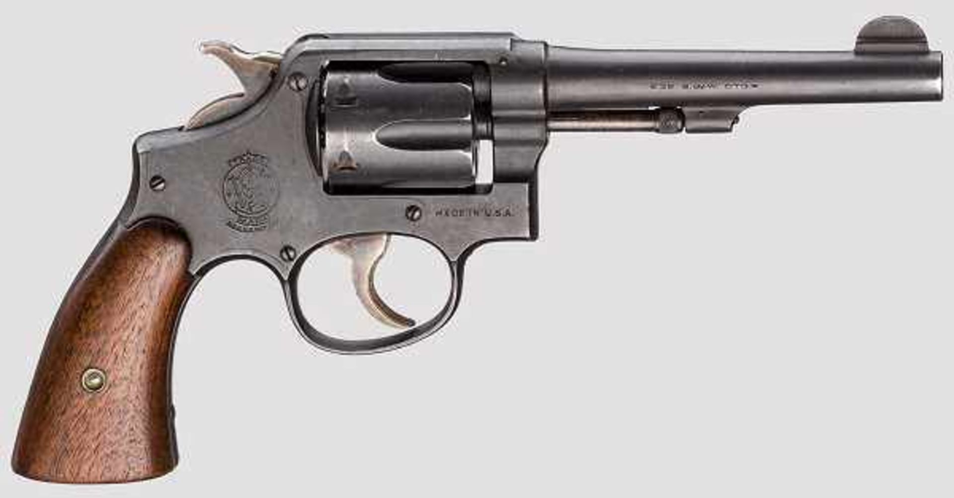 Smith & Wesson Military & Police Kal. .38 S&W, Nr. V 672942. Nummerngleich, blanke Laufseele, - Bild 2 aus 2