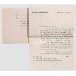 Gen.Lt. Henri de Champs - persönlicher Dankesbrief Adolf Hitlers vom 15. Juni 1939 Doppelbogen mit