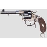 Offiziersreichsrevolver Typ Mod. 1883, J.B. Ronge Fils, Lüttich Kal. 10,6 mm, Nr. 8835. Sechsfach