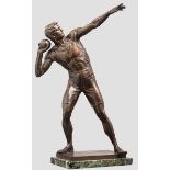 Robert Cauer der Jüngere (1863 - 1947) - "Der Kugelstoßer" Bronze, braun patiniert, auf der