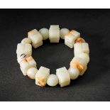 A Jade Bracelet with ‘Nine Beads and Nine Cong’, Western Zhou Dynasty 西周 “九琮九珠”玉手串 Pearls diameter