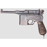 Mauser C 96/16, Reichswehr, ("1920 Rework") Kal. 9 mm Luger, Nr. 46501. Nummerngleich bis auf