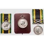 Drei Medaillen in Silber Silberne Verdienstmedaille unter Großherzog Carl Alexander nach Stempel von