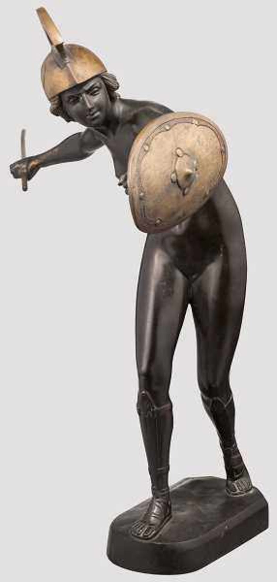Otto Schmidt-Hofer (1873 - 1925), Amazone, um 1910 Patinierte Bronzefigur einer kampfbereiten