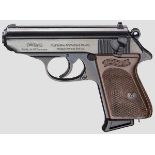 Walther PPK, Ulm Kal. 7,65 mm, Nr. 253312. Nummerngleich. Blanker Lauf. Siebenschüssig. Dt.