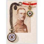 Prinz Adalbert von Bayern (1886 - 1970) - eiserne Taschenuhr, Rot Kreuz-Medaille Eiserne