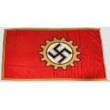 DAF-Fahne für Musterbetriebe Rotes Marinefahnentuch mit beidseitig appliziertem DAF-Emblem in