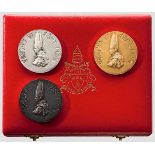 Papst Paul VI. - Medaille 1963 zur 2. Session des 2. Ökumenischen Konzils 1963 in Gold, Silber und