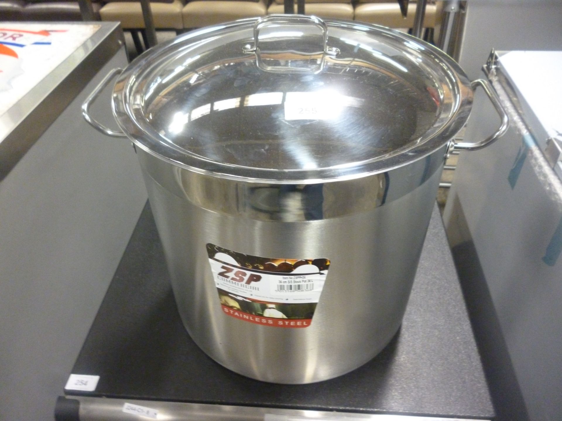 Commercial Stainless Steel Stockpot 36cm/36L With Lid