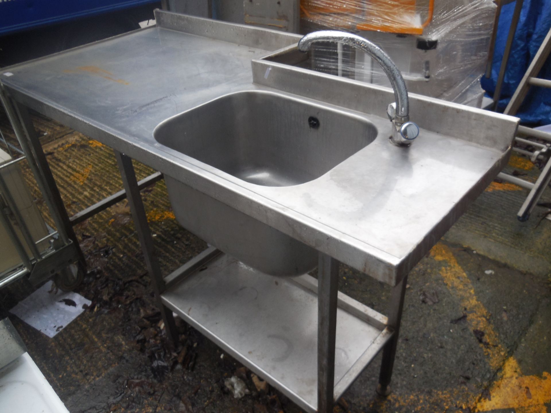 5ft x 2ft Single Bowl Sink with Cut Out Left Hand Drainer