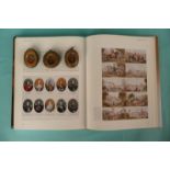 Baxter: three gilt metal mounted pin cushions each with Baxter portraits of Lord Raglan, The