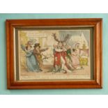 1820 George and Caroline: an original hand coloured engraving by William Heath entitled ‘King