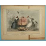 1831 Reform: an original hand coloured lithograph by John Doyle entitled ‘The Tricolour Witches’