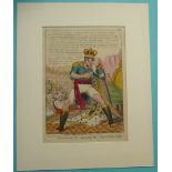 1813 Napoleon: a good original hand coloured engraving by William Elmes entitled ‘Buonaparte