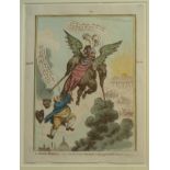 1806 Parliament: a splendid original hand coloured engraving by Gillray entitled ‘Le Diable Boiteux’