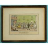 An original hand coloured engraving by Cruikshank entitled ‘An election Ball’ depicting a