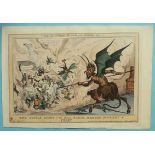 A good original hand coloured engraving by William Heath entitled ‘The Devils Doings or the Cruel