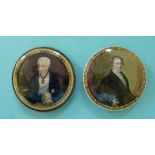 Wellington (160) and Sir Robert Peel (170) (2) (prattware, pot lid, potlid)