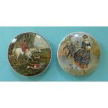 Master of the Hounds (247) and The Skaters (258) (2) (prattware, pot lid, potlid)