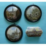 French Street Scene (312) The Farriers (324) Vue de la Ville de Strasbourg (333) each framed and