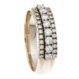 Brillant-Ring GG 585/000 mit Brillanten, zus. 1,0 ct W/SI, RG 63, 6,8 g