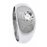 Brillant-Ring WG 585/000 mit einem Brillanten 1,04 ct l.get.Weiß/P1, RG 56, 8,5 g