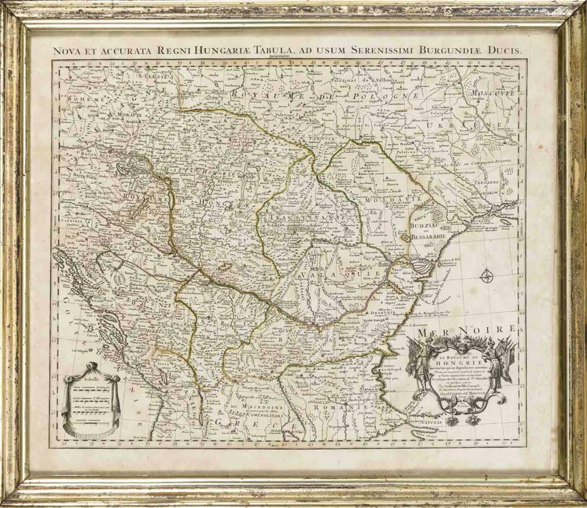 Drei Historische Landkarten von versch. Regionen, Covens und Mortier um 1750, Ungarn "Le Royaume