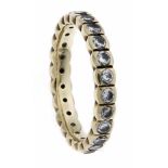 Brillant-Ring GG 585/000 rundherum mit Brillanten, zus. 1,4 ct l.get.W-W/SI-PI, RG 57, 3,6 g