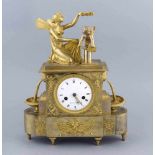 Louis-Seize Figuren-Pendule im Stil der 'Romantique', Frankreich, Ende 18. Jh., tlw.