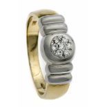 Brillant-Ring WG GG 585/000 mit 7 Brillanten 0,13 ct TW/SI, RG 56, 4,6 g