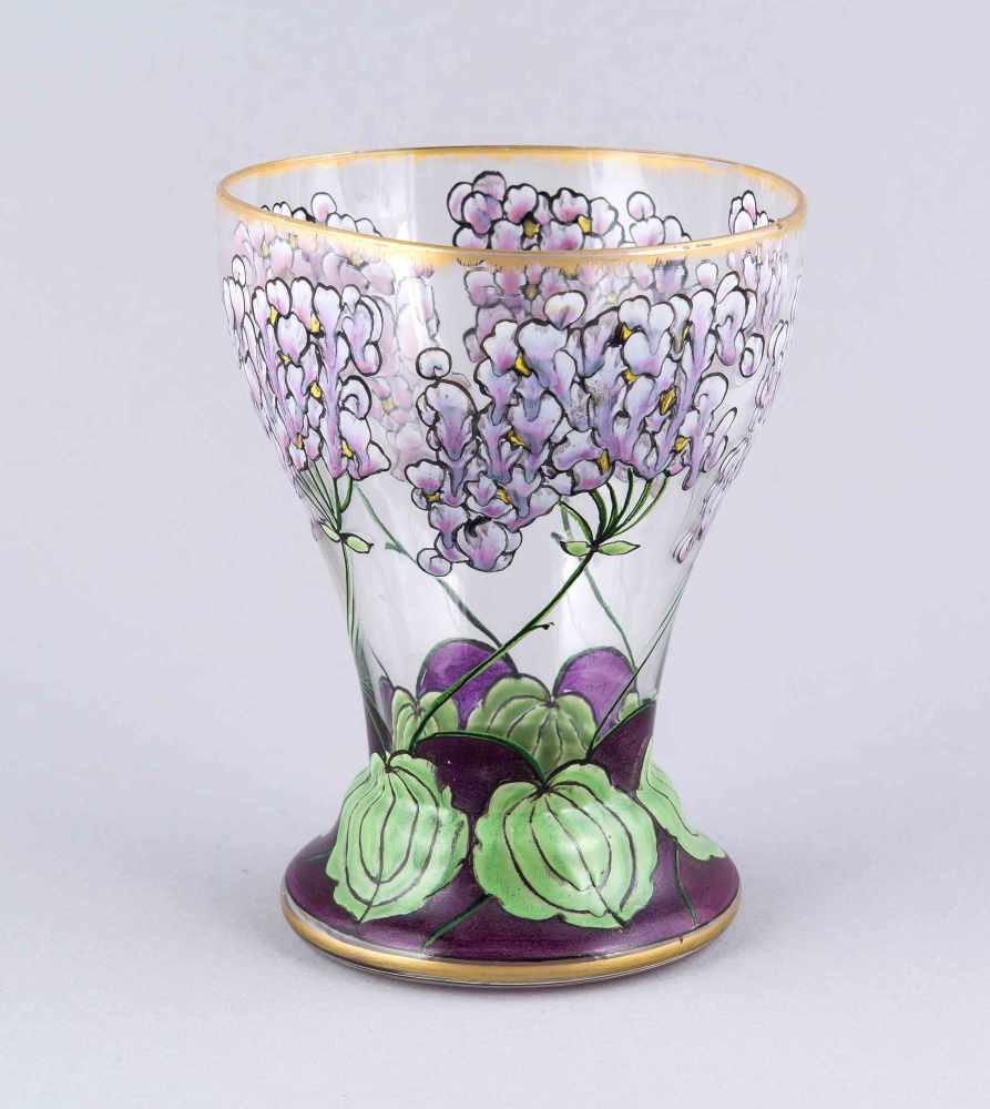 Vase, Frankreich um 1920, Entwurf Auguste-Claude Heiligenstein (1891-1976), runder Stand, Korpus mit
