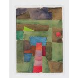 Hedwig Grundmann (1894- 1987), Abstrakte Komposition mit Farbklängen in Blau, Braun, Grün und Rot,