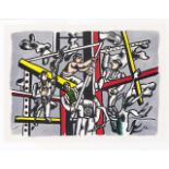 Fernand Leger (1881-1955), nach, "Les constructeurs", Farblithogr., u. re. im Druck monogr. "F.