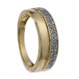 Diamant-Ring GG/WG 375/000 mit Diamanten, zus. 0,50 ct l.get.W-W/SI-P1, RG 57, 3,6 g