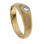 Altschliff-Diamant-Ring GG 585/000 mit einem Altschliff-Diamanten 0,20 ct W/SI, RG 56, 6,8 g