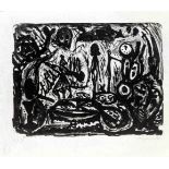 A.R. Penck (*1939), München nach dem Regen, Lithographie auf dünnem Papier, signiert "ar penck"