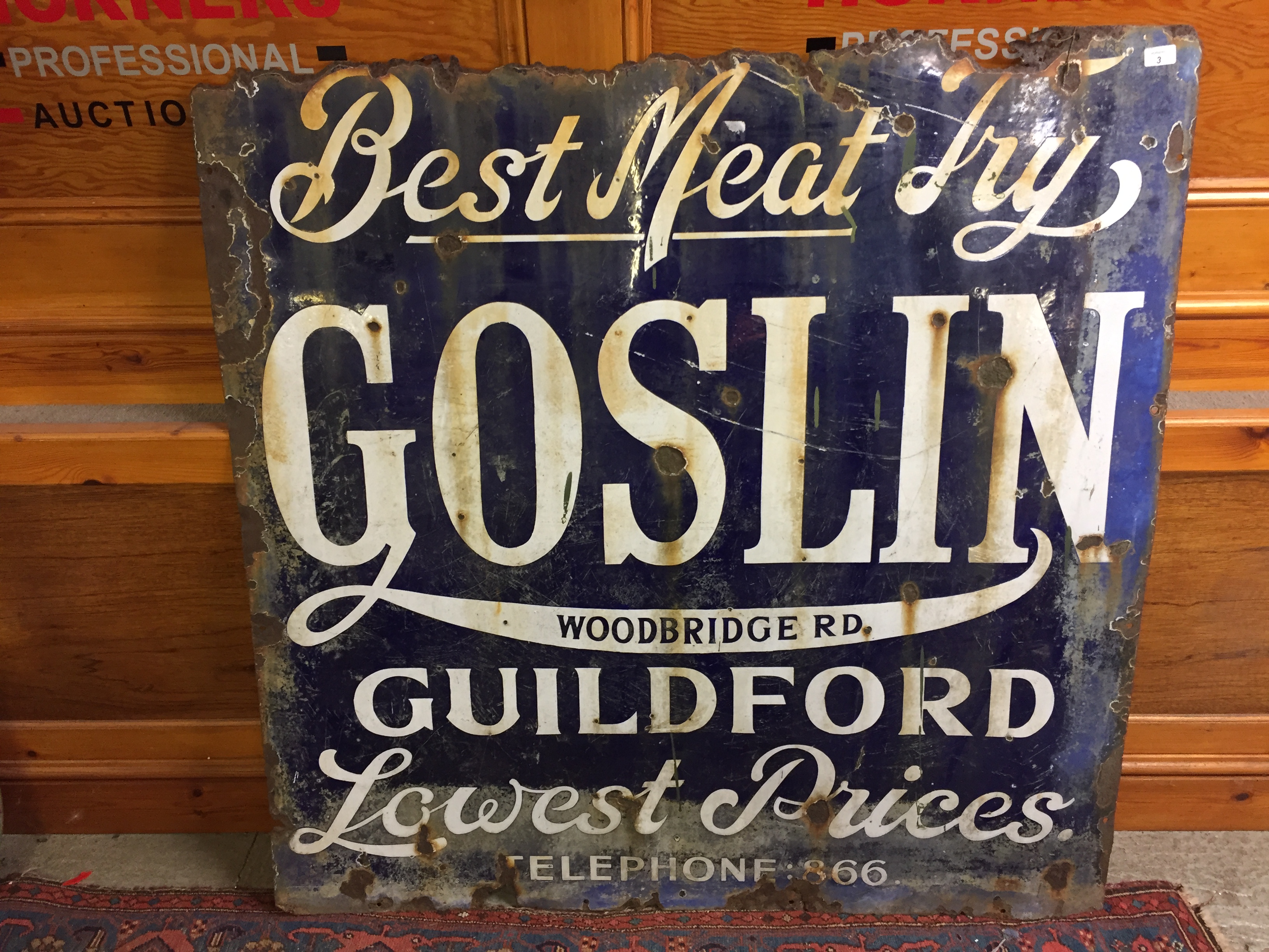 VINTAGE ENAMELLED SIGN, "GOSLIN",